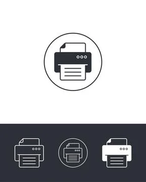 Printer Isolated Icons Stock Illustration