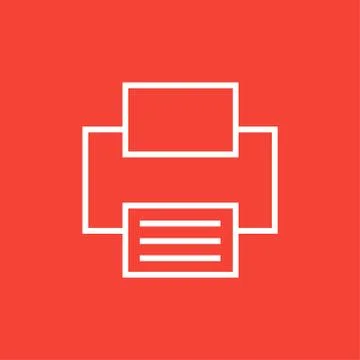 Printer line icon Illustrazione stock