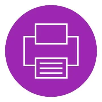 Printer line icon Illustrazione stock