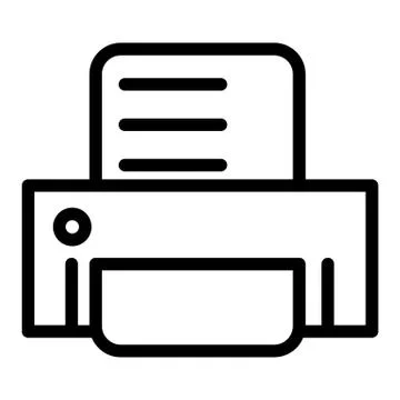 Printer line icon. Print vector illustration isolated on white. Printout outline 库存插图