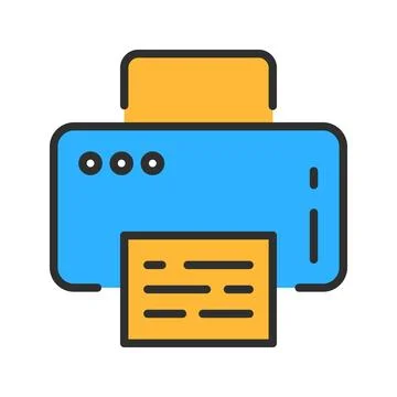Printer line icon. Technology symbol. Vector illustartion Stockillustratie
