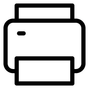 Printer line icon vector illustration isolated on white background Stock Illustration
