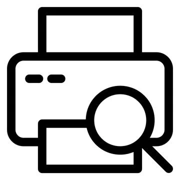 Printer line icon vector illustration isolated on white background Stock Illustration