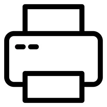 Printer line icon vector illustration isolated on white background Stock Illustration