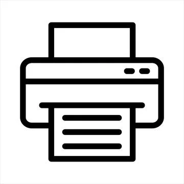 Printer line icon vector illustration isolated on white background Stock Illustration