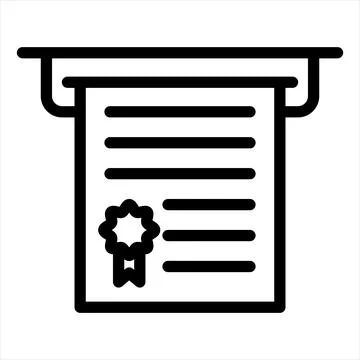 Printer line icon vector illustration isolated on white background 스톡 일러스트