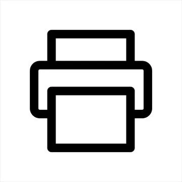 Printer line icon vector illustration isolated on white background Stock Illustration