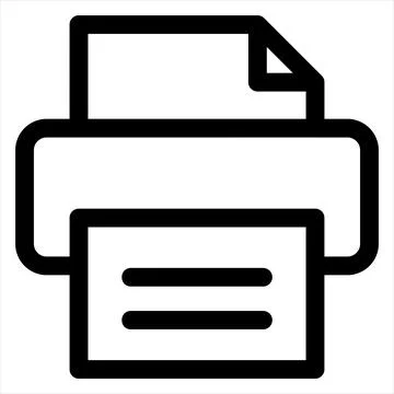 Printer line icon vector illustration isolated on white background Stock Illustration
