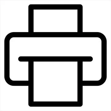 Printer line icon vector illustration isolated on white background Stock Illustration