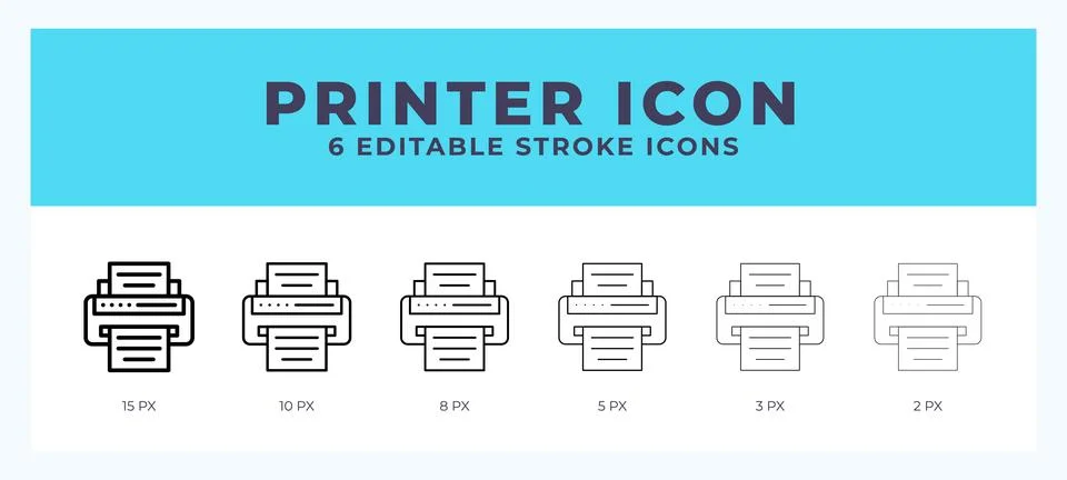 Printer line icon. For web. And mobile app. Vector illustration. Illustrazione stock