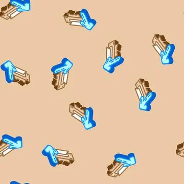 Printer loading document isometric icon seamless pattern Stock Illustration