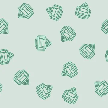 Printer loading document line seamless pattern Stock Illustration