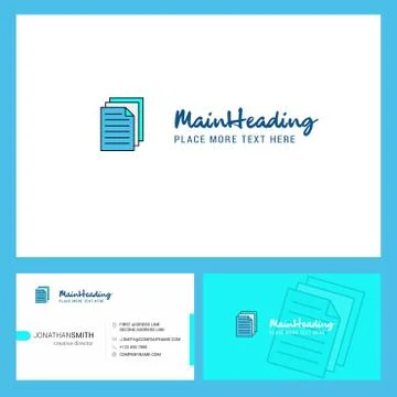 Printer Logo design with Tagline &amp; Front and Back Busienss Card Template. Vec Illustrazione stock