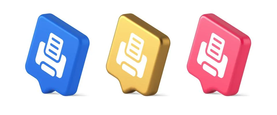 Printer machine device for paper document print button ink printout technol.. Stock Illustration