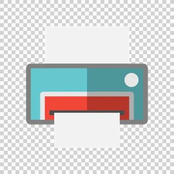 Printer machine flat icons. simple symbol technology for application  Stock Illustration