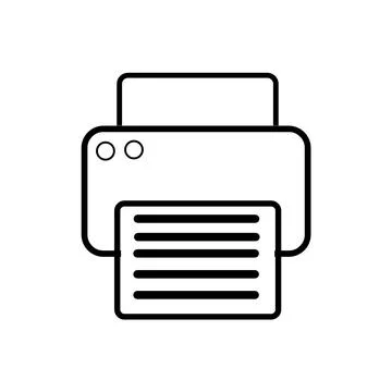 Printer machine icon design trendy Stock Illustration