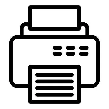 Printer machine icon outline vector. Copier art 스톡 일러스트