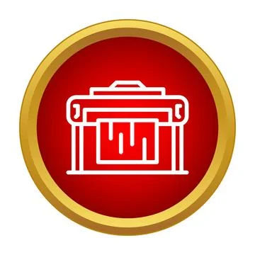 Printer machine icon printing document line vector Stockillustratie