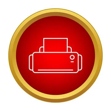 Printer machine icon representing office technology device Stockillustratie