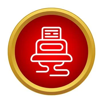 Printer machine icon sending document signal Illustrazione stock