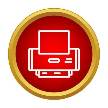 Printer machine icon showing office supply concept Stock Illustration