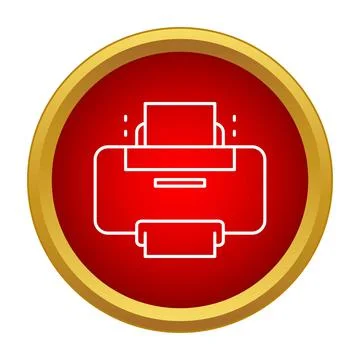 Printer machine icon symbolizing office and business output Stock Illustration