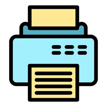 Printer machine icon vector flat Stock Illustration