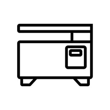 Printer machine icon vector outline illustration 스톡 일러스트