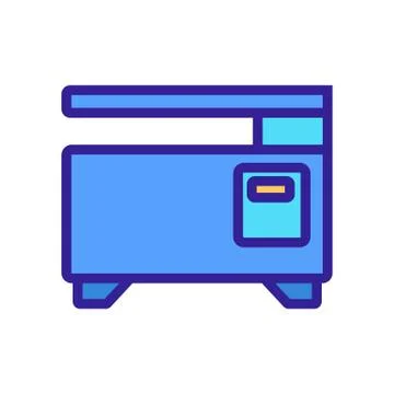Printer machine icon vector outline illustration Illustrazione stock