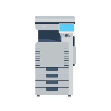 Printer machine photocopier copy office. Photocopy vector copier icon paper i Stock Illustration