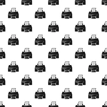 Printer machine seamless pattern for business projects Stock Illustration
