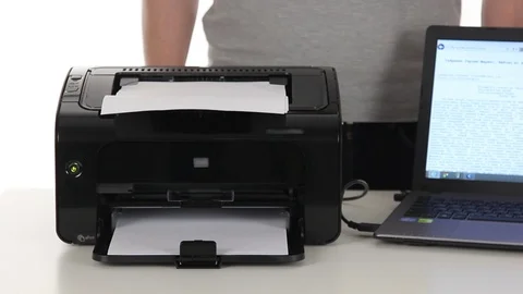 Printer is making printing close-up 動画素材 69910239