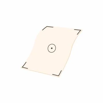 Printer marks on paper icon, cartoon style Stock Illustration