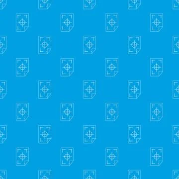 Printer marks on a paper pattern seamless blue Stock Illustration