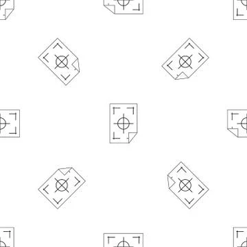 Printer marks on a paper pattern seamless black Stock Illustration