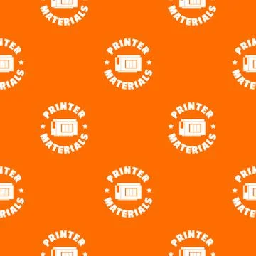 Printer materials pattern vector orange Stock Illustration