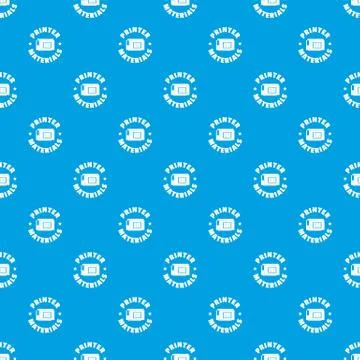 Printer materials pattern vector seamless blue Stock Illustration