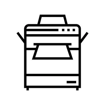 Printer office device line icon vector illustration Stock Illustration