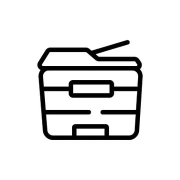 Printer office equipment icon vector outline illustration 스톡 일러스트