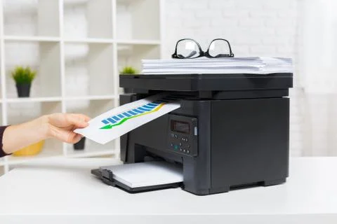 Printer in office Foto stock