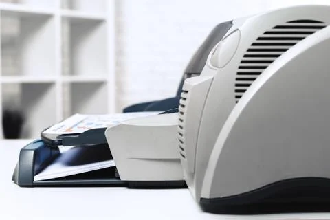 Printer in office Foto stock