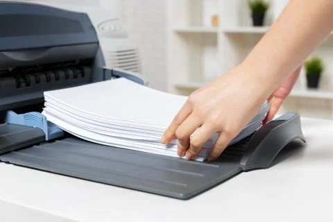Printer in office Foto stock