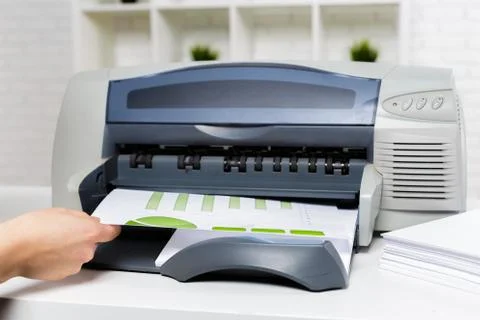 Printer in office Foto stock