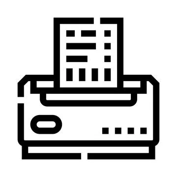 Printer or fax machine icon for office documentation Stock Illustration