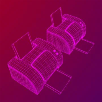 Printer or fax object. Stock Illustration