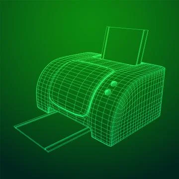 Printer or fax object. Stock Illustration