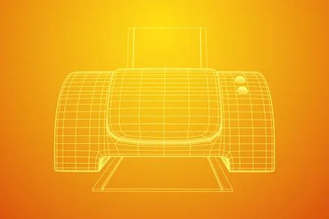 Printer or fax object. 库存插图