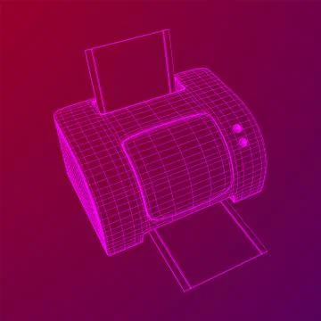 Printer or fax object. Stock Illustration