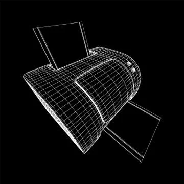 Printer or fax object. Stock Illustration