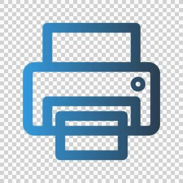 Printer outline icon. with gradient colors suitable for interfaces Stock Illustration